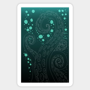 White Tentacles Sticker